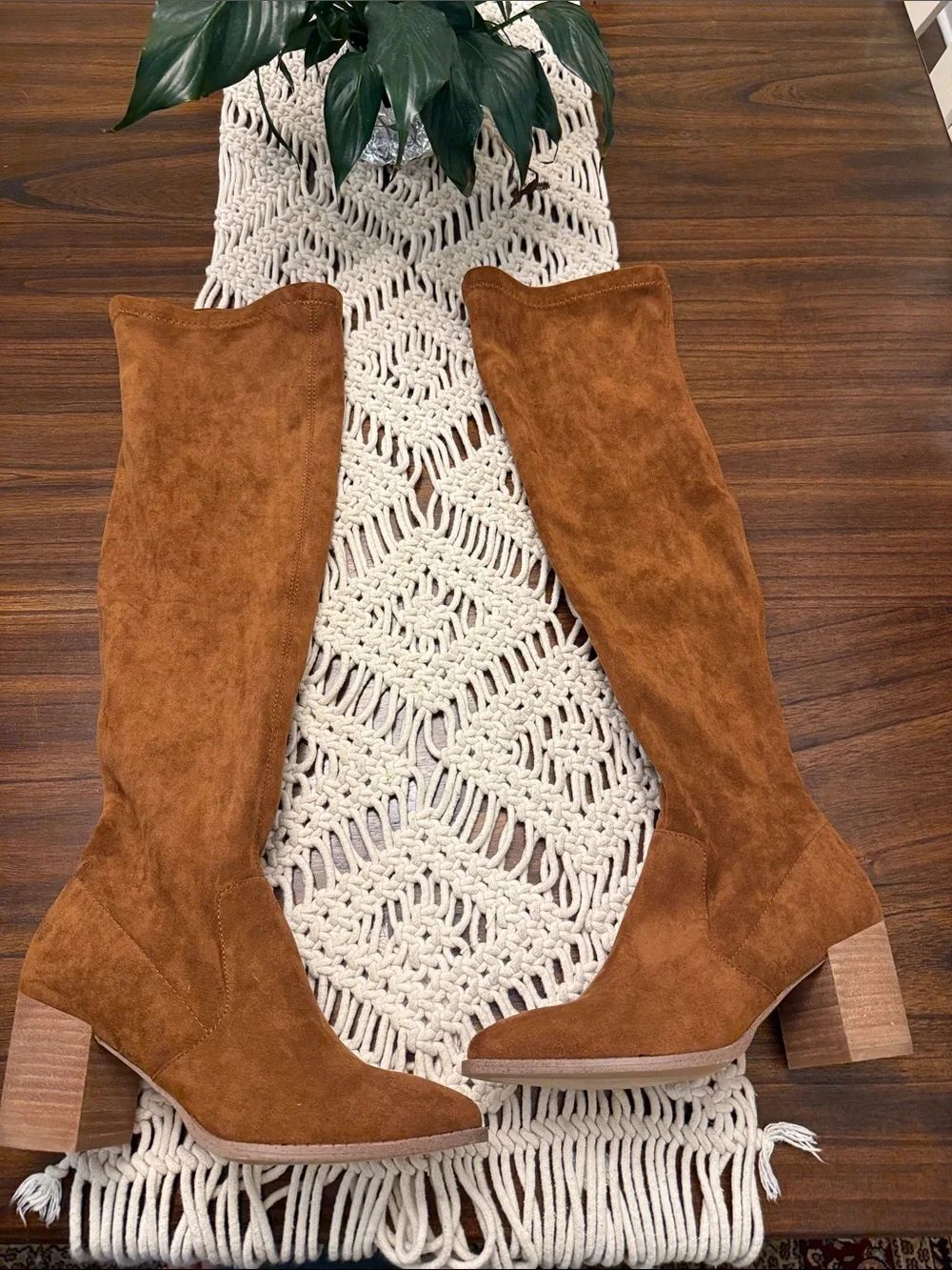 Dolce Vita Tall Over-the-Knee Suede Boots in Cognac